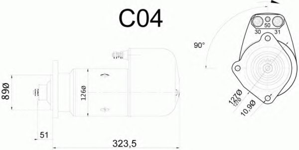 Стартер delcoremy 19024035