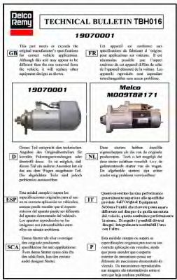 Стартер delcoremy 19070001