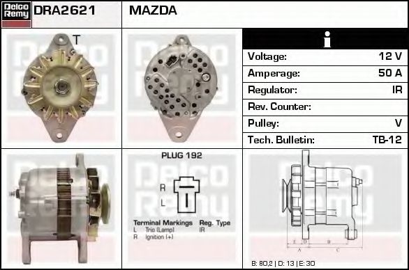 Генератор delcoremy DRA2621
