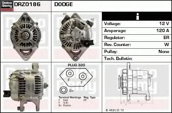 Генератор delcoremy DRZ0186
