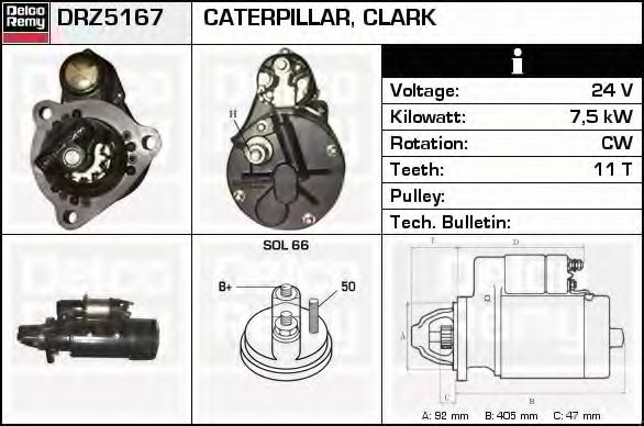 Стартер delcoremy DRZ5167