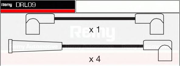 Комплект проводов зажигания delcoremy DRL09