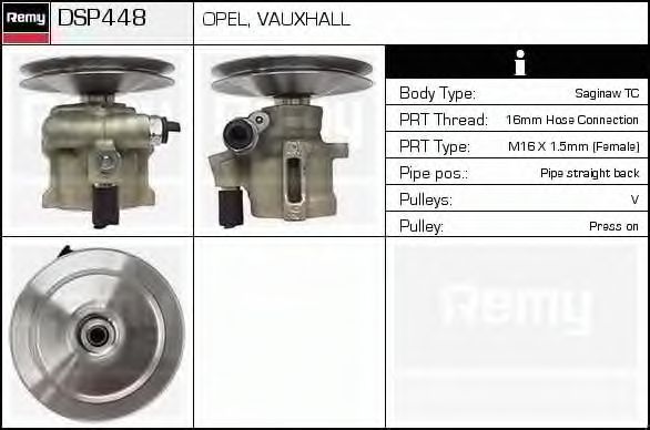 Насос гидроусилителя руля DELCO REMY DSP448