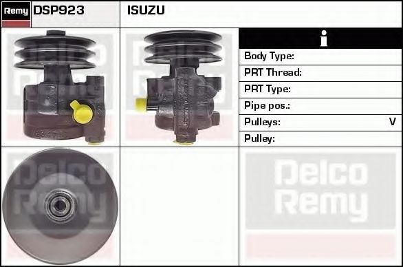 Насос гидроусилителя руля delcoremy DSP923