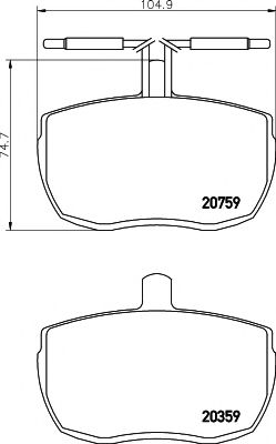 Тормозные колодки PAGID T0559