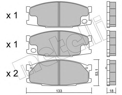 Тормозные колодки METELLI 22-0909-0
