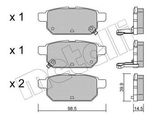Тормозные колодки METELLI 22-0915-0