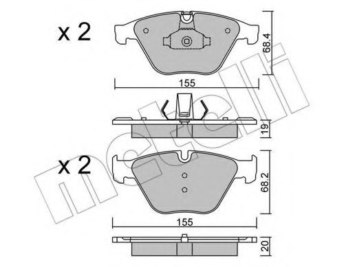 Тормозные колодки METELLI 22-0918-0