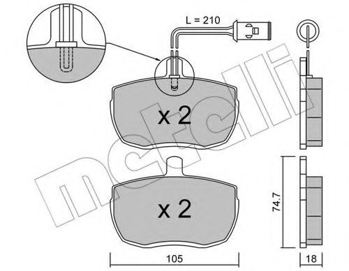 Тормозные колодки METELLI 22-0016-2