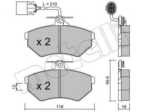 Тормозные колодки METELLI 22-0050-1