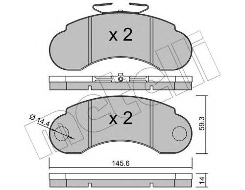 Тормозные колодки METELLI 22-0055-0