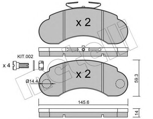 Тормозные колодки METELLI 22-0055-1