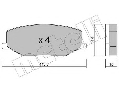 Тормозные колодки METELLI 22-0097-0