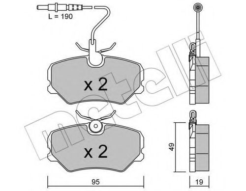 Тормозные колодки METELLI 22-0099-0
