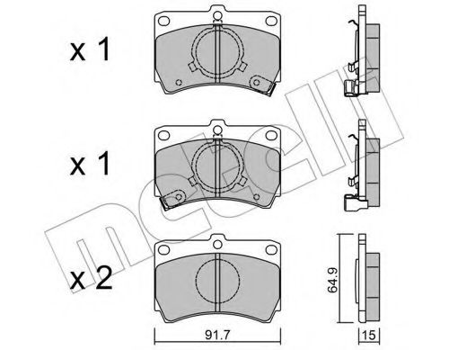 Тормозные колодки METELLI 22-0103-0