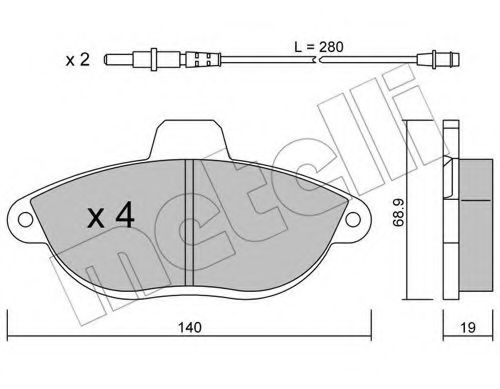 Тормозные колодки METELLI 22-0105-0