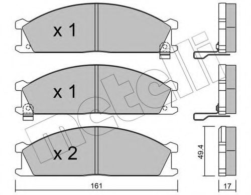 Тормозные колодки METELLI 22-0107-1