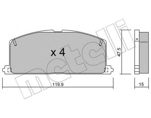 Тормозные колодки METELLI 22-0108-0