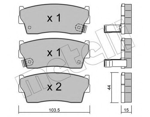 Тормозные колодки METELLI 22-0116-0