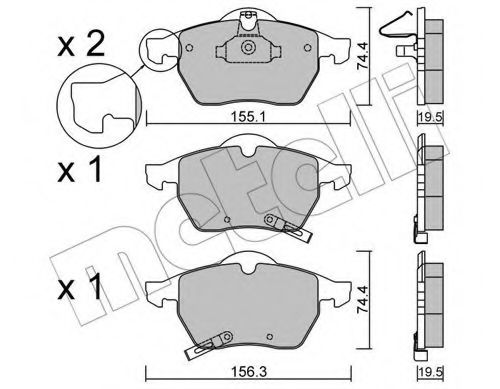 Тормозные колодки METELLI 22-0118-1