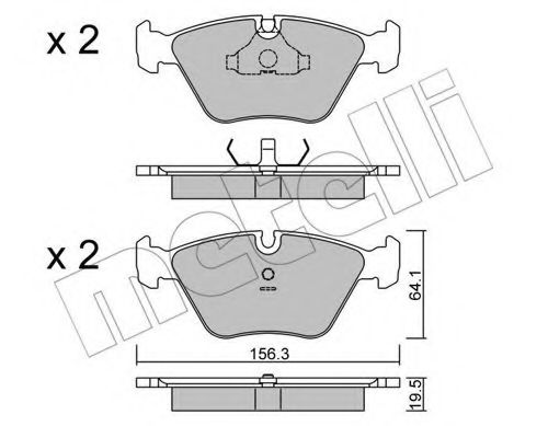 Тормозные колодки METELLI 22-0122-0