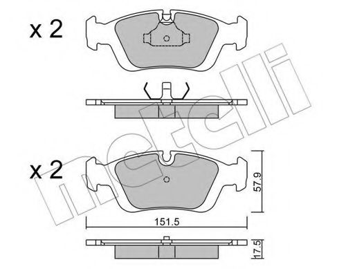 Тормозные колодки METELLI 22-0124-0