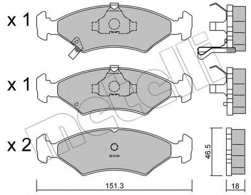 Тормозные колодки METELLI 22-0127-0