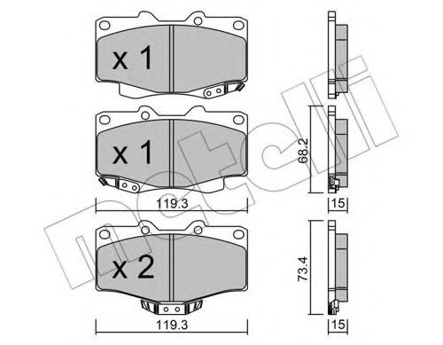 Тормозные колодки METELLI 22-0129-0