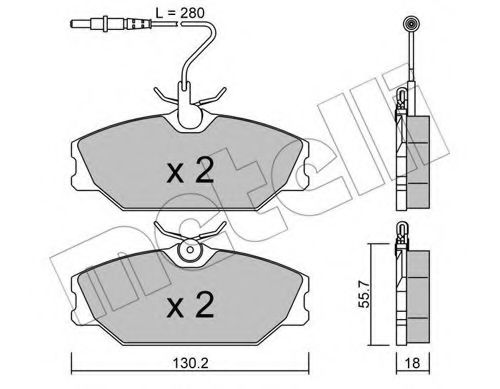 Тормозные колодки METELLI 22-0142-0