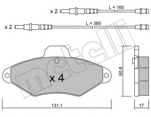 Тормозные колодки METELLI 22-0144-0