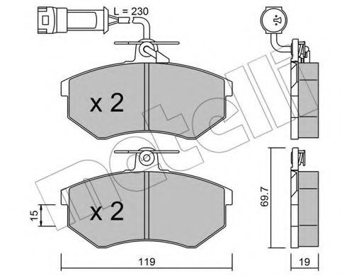 Тормозные колодки METELLI 22-0148-1