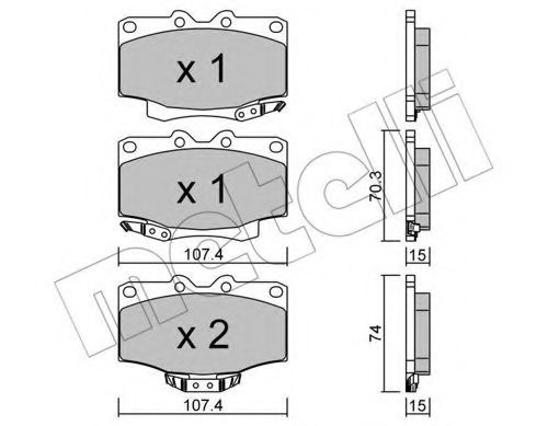 Тормозные колодки METELLI 22-0152-0