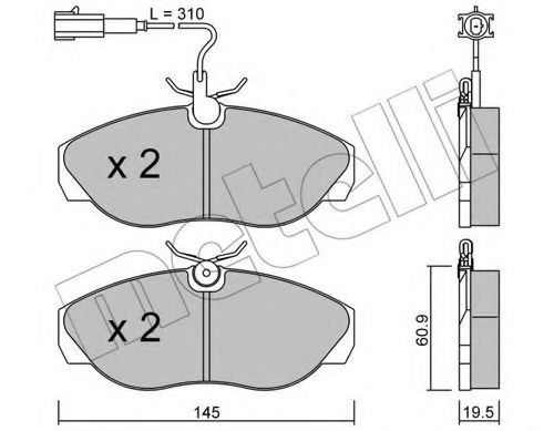 Тормозные колодки METELLI 22-0154-1