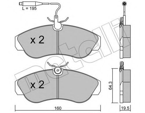 Тормозные колодки METELLI 22-0155-0