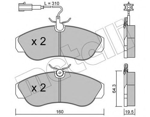 Тормозные колодки METELLI 22-0155-1