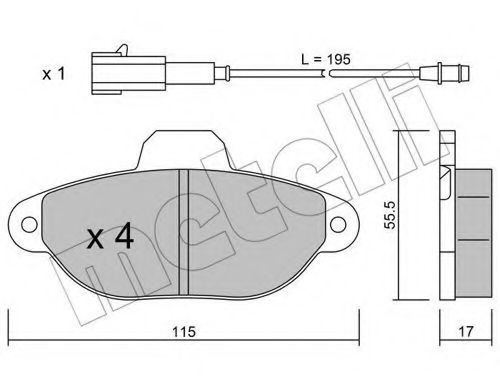 Тормозные колодки METELLI 22-0159-2
