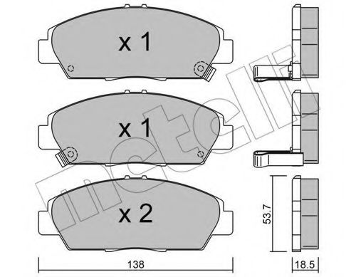 Тормозные колодки METELLI 22-0172-0
