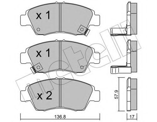 Тормозные колодки METELLI 22-0175-0