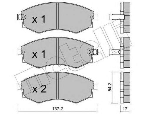 Тормозные колодки METELLI 22-0188-0