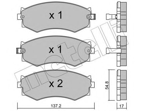 Тормозные колодки METELLI 22-0190-1