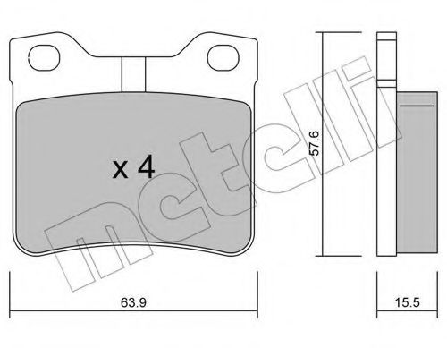 Тормозные колодки METELLI 22-0192-1