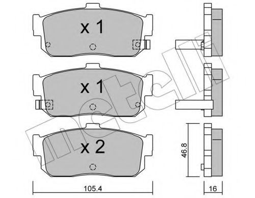 Тормозные колодки METELLI 22-0193-1