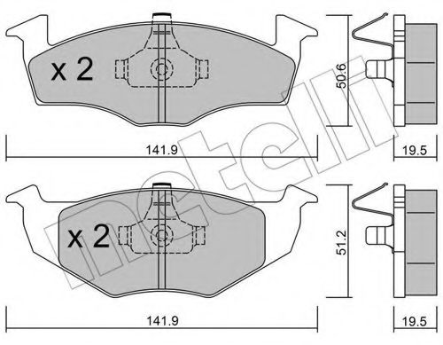 Тормозные колодки METELLI 22-0206-1