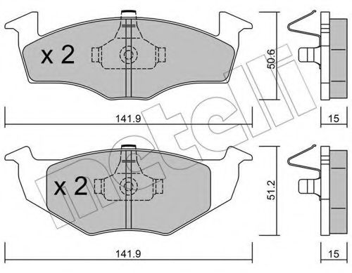 Тормозные колодки METELLI 22-0206-2