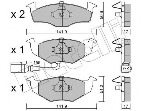 Тормозные колодки METELLI 22-0206-3