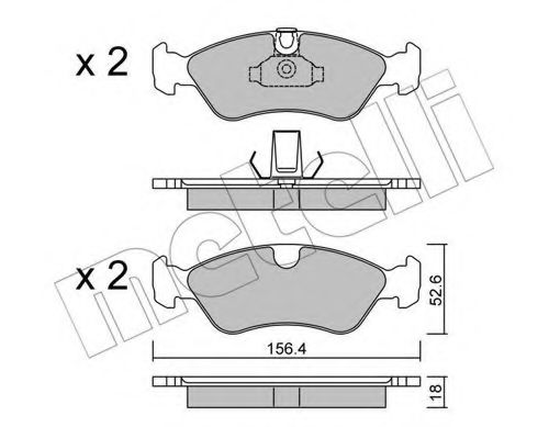 Тормозные колодки METELLI 22-0208-0