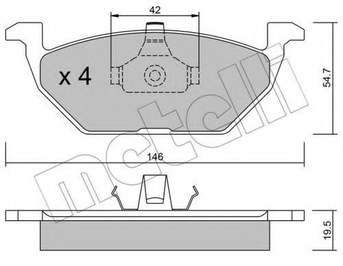 Тормозные колодки METELLI 22-0211-0