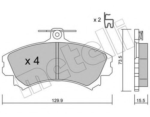 Тормозные колодки METELLI 22-0216-0