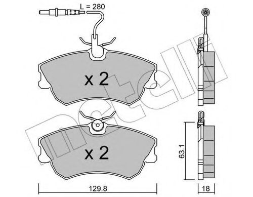 Тормозные колодки METELLI 22-0222-0