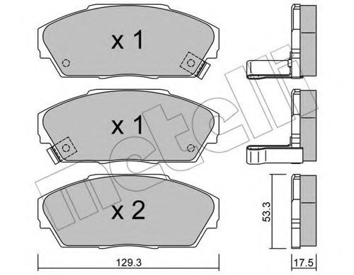 Тормозные колодки METELLI 22-0225-0